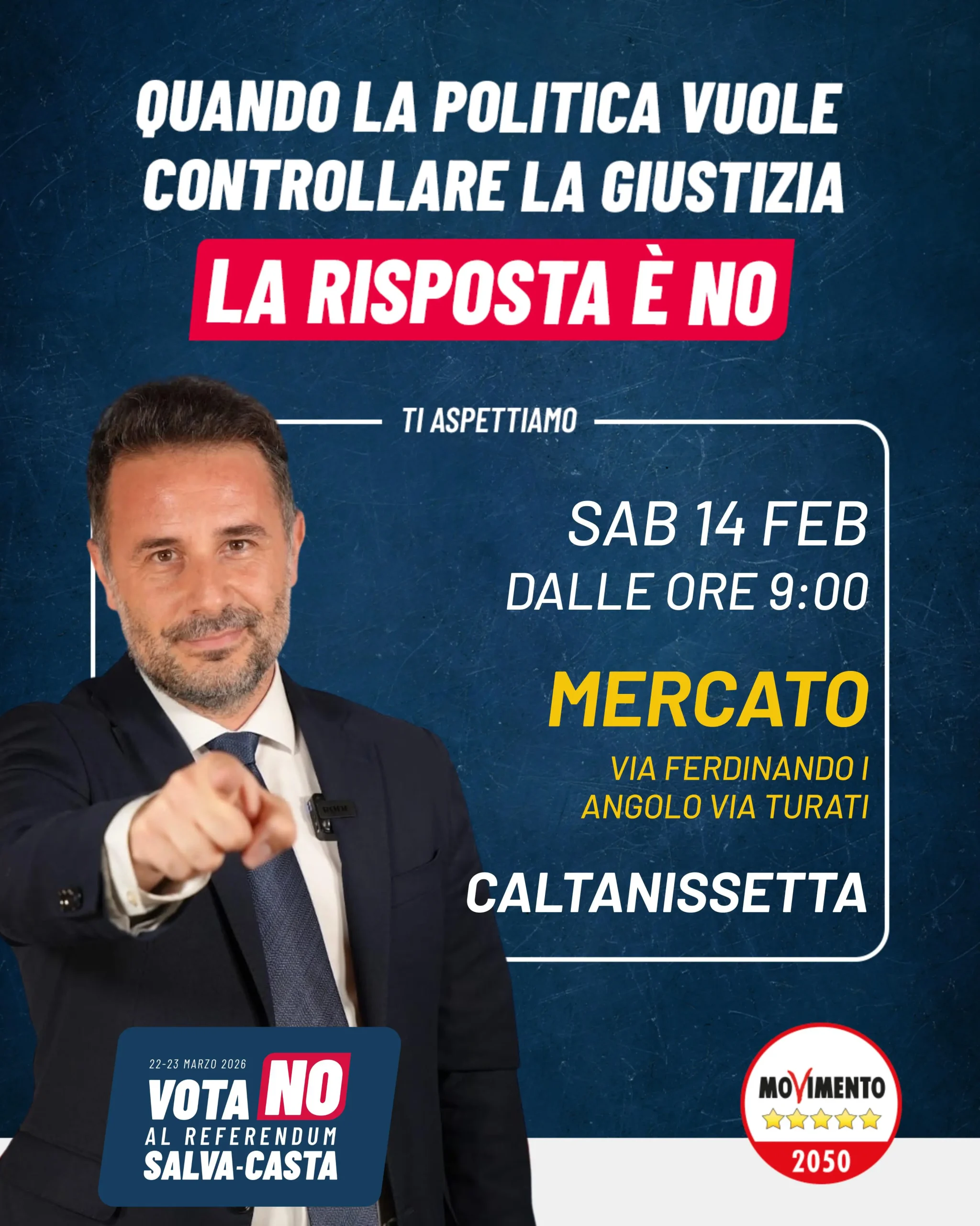 Referendum Giustizia: Il M5S in piazza per il No, parte dal Nisseno il tour del coordinatore Di Paola, domani a Caltanissetta