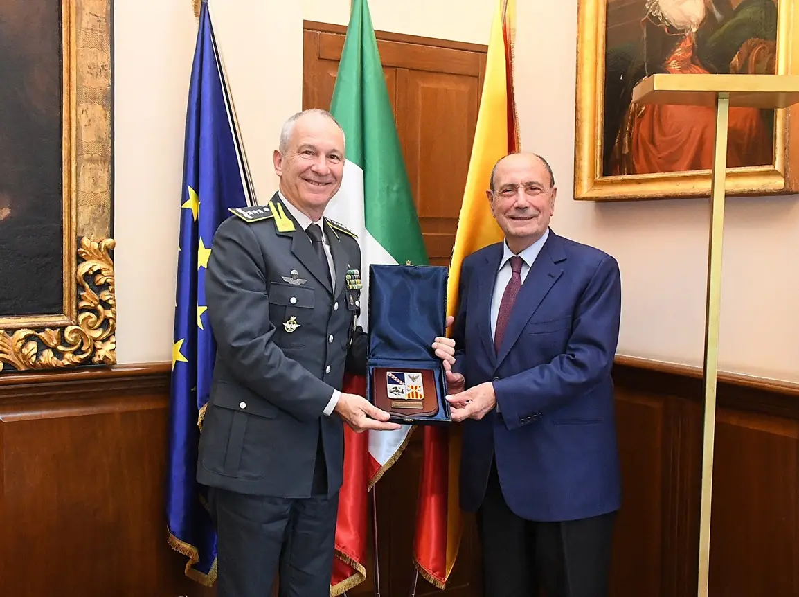 Palazzo d’Orleans, Schifani riceve il comandante interregionale della Guardia di finanza