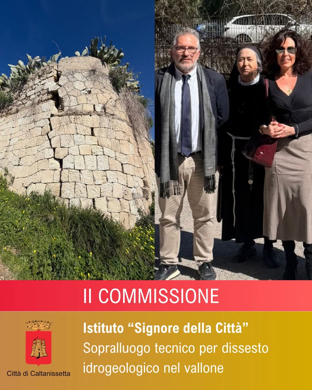 Sopralluogo tecnico al “Signore della Città”: verifiche sul dissesto idrogeologico nel vallone