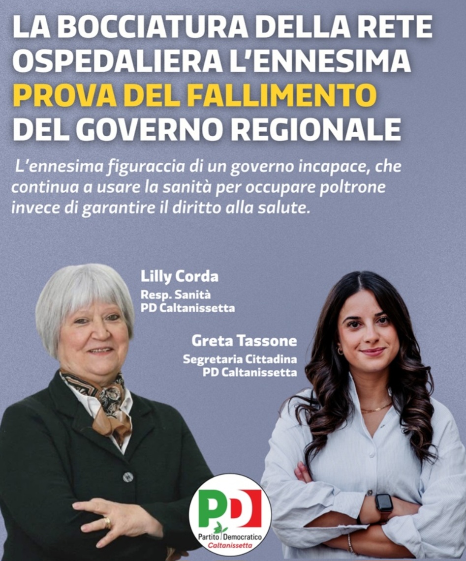 Sanità siciliana, il PD attacca: “Bocciatura della rete ospedaliera segno del fallimento del governo regionale”