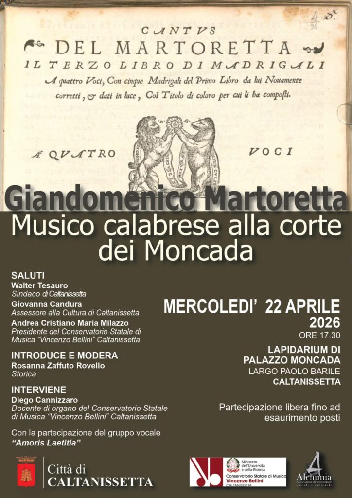 Caltanissetta, al Lapidarium un incontro su Giandomenico Martoretta e la musica alla corte dei Moncada