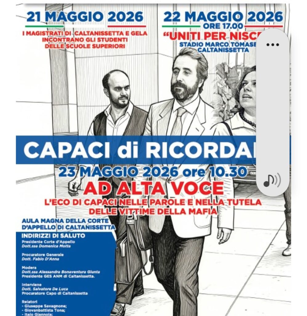 “Capaci di Ricordare”, a Caltanissetta una tre giorni dedicata alla memoria e alla legalità