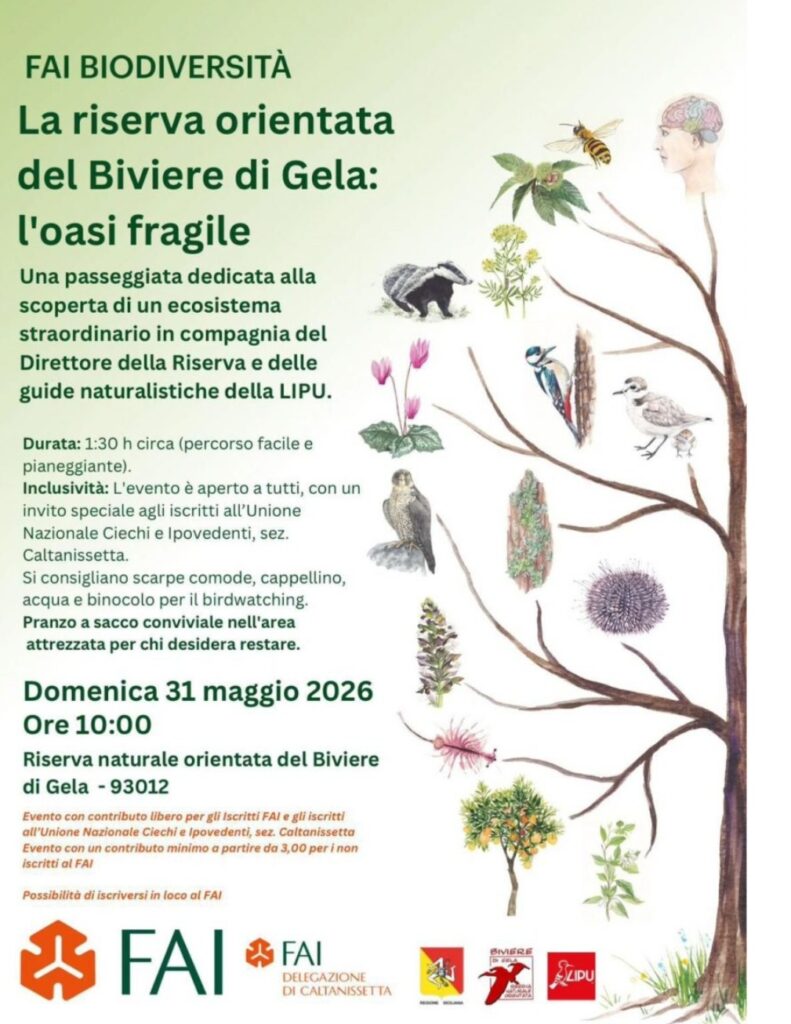 FAI Biodiversità, al Biviere di Gela una passeggiata alla scoperta dell’oasi naturale