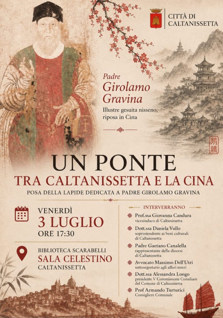 Caltanissetta, una lapide alla Scarabelli per Padre Girolamo Gravina: memoria e dialogo tra culture