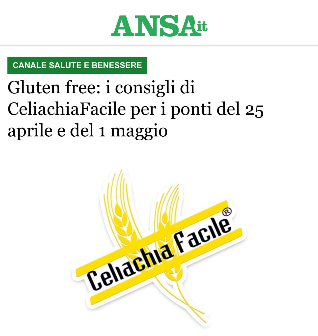 Celiachia Facile e l'attività nel settore senza glutine