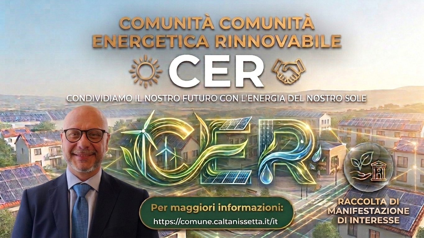 Caltanissetta, Comunit&agrave; energetica rinnovabile: avviso per la raccolta di manifestazione d&rsquo;interesse